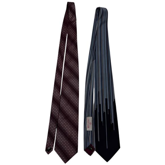 CALVIN KLEIN & GINO POMPELI Set of 2 Men's Work Attire Ties - Picture 1 of 13